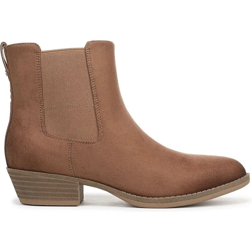 Dr. Scholl's Mara Chelsea Short Boots Honey Microfiber Women’s U.S. SIZE 7